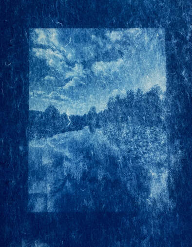 Cyanotype on Uwa Senka by Ellen Dooley
